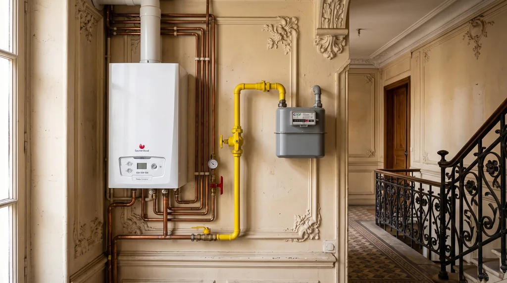 Installation intérieure de gaz — compteur, chaudière et raccordements — Gaz à Lille