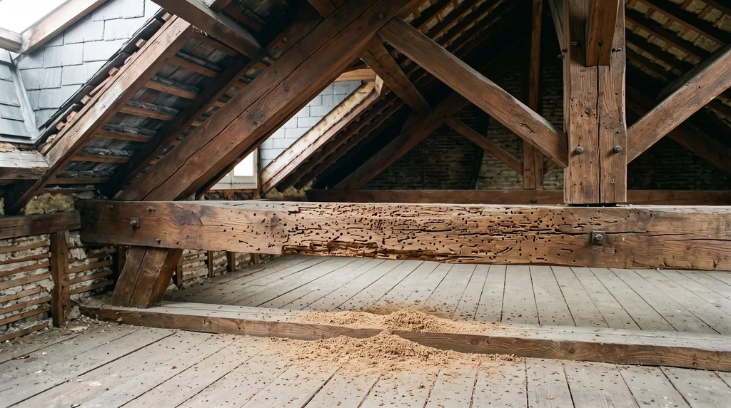 Bois de structure et charpente — sondage des bois — Termites à Lille